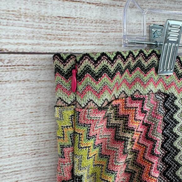 Anthropologie A+ Maeve Arely Knit Multi Color Chevron Maxi Skirt Womens 1X - Picture 5 of 11